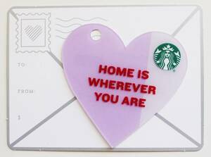 北米限定スターバックスカード2015バレンタイン パープル ハートHome Is Wherever You Are アメリカUSAスタバカード