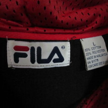 ○良品 90s FILA フィラ◆スウェット パーカー トレーナー 刺繍ロゴ 90年代 ヴィンテージ◆メンズ ブラック Lサイズ_画像6