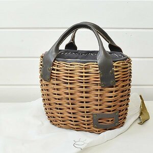 eba Goss ebagos basket bag b ride ru leather ×. rattan tote bag l23j1968