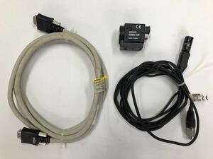 【中古品】OMRON 小型デジタル CCDカメラ、カメラヘッド FZ-SP 、FZ-VS ２M カメラケーブルほか