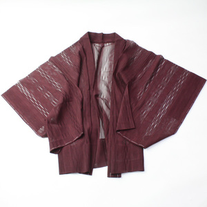 着物 和装 夏着物と羽織りのセット 大人な赤色 ブラウンレッド 231114no【4点同梱で送料無料】