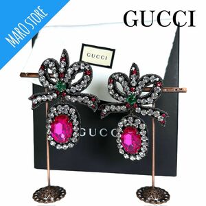 [ прекрасный товар ]GUCCI Gucci crystal biju- серьги обе уголок для 