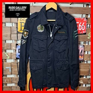 【1円スタート】RUDE GALLERY ルードギャラリー　ワッペン　M-65 フィールドジャケット　ミリタリー　ブラック　Ｍ