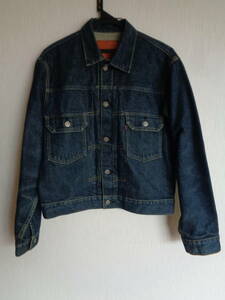 極上 濃紺 美品 LEVI'S リーバイス 507XX セカンド BIG E デニム ジャケット ビッグＥ レプリカ 復刻 Ｇジャン ☆ 555 大戦 Tバック