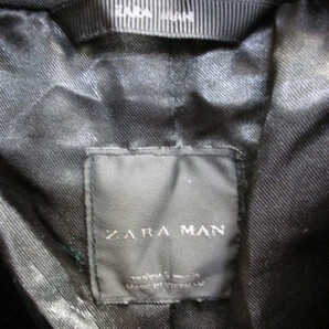 ZARA MAN ザラマン メンズブルゾン メンズS 黒グレー ナポレオンジャケット風デザイン ボンバージャケット メンズジャンパー11033の画像2