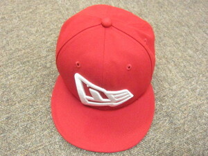 NEW ERA　ニューエラ　ビッグロゴ刺繍　立体　ベースボールキャップ　YOUTH　帽子　デニムキャップ　子供　キッズ　赤　11180