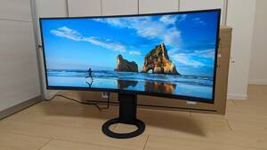 【中古・美品】EIZO FlexScan EV3895-BK（ブラック）ウルトラワイド曲面 37.5型UWQHD+（3840×1600）