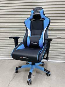 ほぼ新品 AKレーシング AKRacing PRO-X シリーズ ブルー ゲーミングチェア デスクチェア 引取歓迎 茨城県常陸大宮市 231119あら4 M 家C