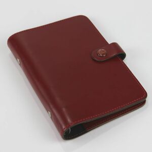 ★ファイロファックス Filofax The original ザ・オリジナル バイブルサイズ システム手帳 6穴バインダー 本革 ラズベリー 中古良品