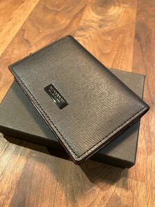 【未使用】 BURBERRY BLACK LABEL バーバリーブラックレーベル 名刺入れ カードケース 黒 ボルドー エンボス加工チェック 定期入れ