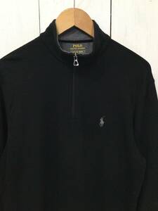 POLO RALPH LAUREN ポロ ラルフローレン ハーフジップ スウェットシャツ スウェット 胸ロゴ メンズS 170/92A 良品綺麗