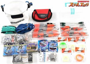 ★☆ 投げ釣り用品 約40個 豪華大量セット 夢屋スーパーエアロハンドル75㎜ サーフセンサー+Si テーパーちから糸α ジェット天秤等 ★☆★