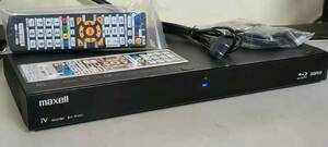 マクセル Maxell 【BIV-R521】 3D対応★2チューナー、ブルーレイディスクレコーダー iVDRスロット搭載 リモコン HDMI付★ 動作品2013年363