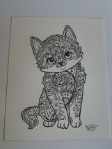 ペン画　ねこ_画像2