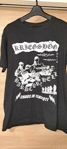 【コレクション放出】激レア KRIEGSHOG 限定シャツ HARDCORE PUNK ハードコアパンク クラスト CRUST OLEDICKFOGGY FRAMTID DISORDER 