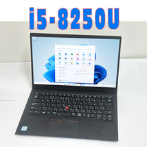 中古美品Lenovo ThinkPad X1 CARBON・Core i5-8250U・メモリ8GB・SSD128GB・カメラ・Type-C・HDMI・Windows 11 Pro・Office 2021・[B174]_画像1