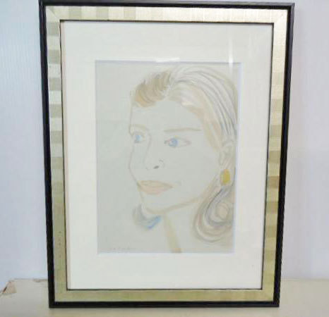 送料無料 ◆【A】絵画 水彩画 ◆ 女性像 TAKAE 幅323×奥行417×厚み10mm 人物像, 絵画, 水彩, 人物画