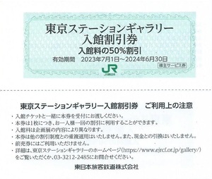 2枚セット■東京ステーションギャラリー 入館50％割引券■JR東日本株主優待　