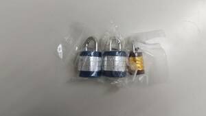 ダイヤル錠　PADLOCKS　3ケセット　レトロ感のある錠　☆新品・未使用品　※送料込み