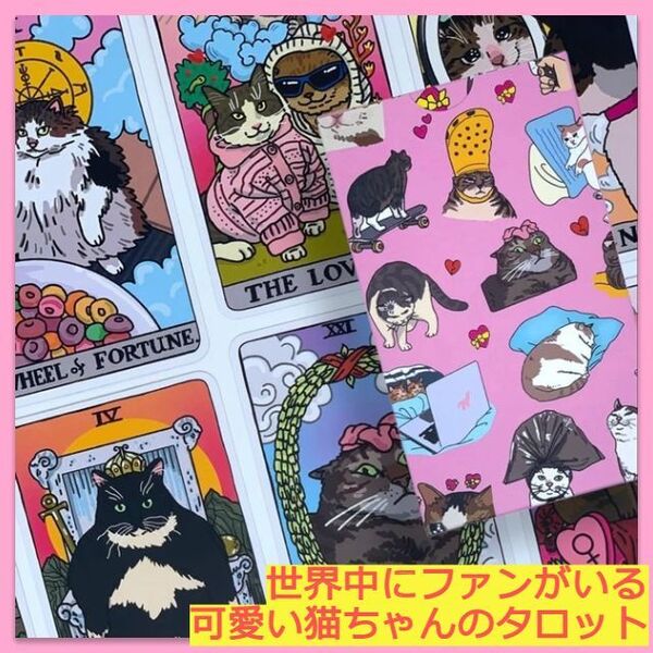 《送料無料》大人気海外希少デッキ/日本未入荷/入手困難品★超キュートな猫ちゃんのタロットカード