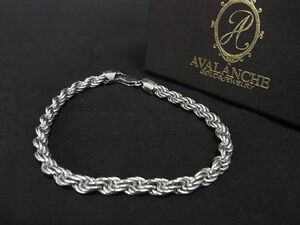 1円 ■美品■ avalanche アバランチ ブレスレット アクセサリー メンズ レディース シルバー系 AQ9226