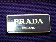 1円 PRADA プラダ ミニカナパ キャンバス 2WAY ハンドバッグ トートバッグ ショルダー 肩掛け 斜め掛けかばん パープル系 AV0164_画像6