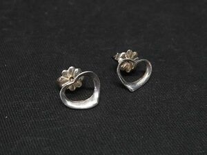 1円 ■美品■ TIFFANY＆Co ティファニー エルサペレッティ オープンハート SV925 ピアス アクセサリー シルバー系 AP5539