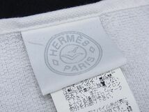 ■新品■未使用■ HERMES エルメス セリエ ヨッティング コットン100％ フリンジ ハンカチーフ ホワイト系×ライトブルー系 AP7800_画像5