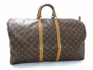 1円 LOUIS VUITTON ルイヴィトン ヴィンテージ モノグラム キーポル55 USA アメリカ製 タロンジップ ボストンバッグ ブラウン系 BF3580