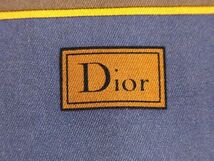 1円 ChristianDior クリスチャンディオール シルク100% スカーフ ストール ショール レディース ネイビー系 AQ9100_画像4