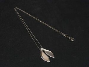 1円 TIFFANY＆Co ティファニー エルサペレッティ リーフフィン SV925 ネックレス ペンダント アクセサリー シルバー系 AP4958