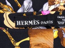 1円 ■美品■ HERMES エルメス PIERRES d’ ORIENT et d’ OCCIDENT【東洋の石と西洋の石細工】シルク アスコットタイ AQ9690_画像3