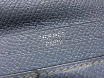 1円 HERMES エルメス ベアンスフレ ヴォーエプソン シルバー金具 二つ折り 長財布 ウォレット □O刻印 イエロー系 AS3244_画像6