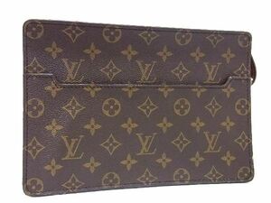 1円■美品■ LOUIS VUITTON ルイヴィトン M51795 モノグラム ポシェット オム クラッチバッグ セカンドバッグ ブラウン系 CB1166