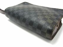 1円 LOUIS VUITTON ルイヴィトン N51993 ダミエ サンルイ セカンドバッグ クラッチバッグ メンズ ブラウン系 BE6598_画像4