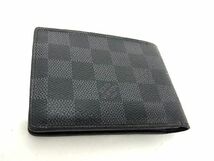 1円 LOUIS VUITTON ルイヴィトン N62663 ダミエグラフィット ポルトフォイユ ミュルティプル 財布 ウォレット ブラック系 AU0446_画像2