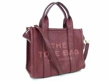 1円 ■美品■ MARC JACOBS マークジェイコブス THE TOTE BAG レザー 2WAY ハンドバッグ ショルダー 斜め掛け ボルドー系 AU0787_画像1