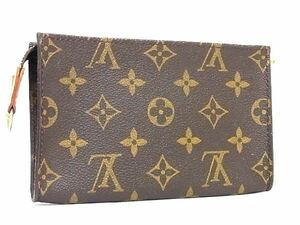 1円 ■美品■ LOUIS VUITTON ルイヴィトン モノグラム バケット用ポーチ マルチケース 小物入れ レディース メンズ ブラウン系 CB1118