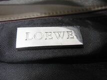 1円 ■美品■ LOEWE ロエベ アナグラム レザー ワンハンドル ハンドバッグ ショルダー 肩掛けかばん レディース カーキ系 AS3611_画像6