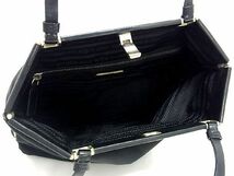 1円 PRADA プラダ テスートナイロン ハンドバッグ トートバッグ レディース ブラック系 BE6759_画像5