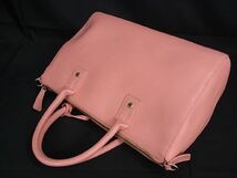 1円 ■美品■ FURLA フルラ リンダ レザー ハンドバッグ トートバッグ レディース コーラルピンク系 AT0554_画像3