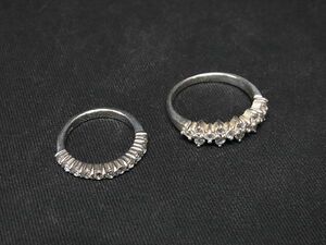 ■美品■ VANDOME AOYAMA ヴァンドーム青山 SV925 リング 指輪 アクセサリー 約3号〜約10号 2点セット シルバー系 DD5950