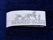 ■新品■未使用■ HERMES エルメス ステアーズ コットン100％ フェイスタオル ハンドタオル ブルー系 AQ7448_画像4