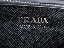 ■極美品■ PRADA プラダ テスートナイロン カードケース付き 二つ折り 長財布 ウォレット 小銭入れ 札入れ ブラック系 AR9616_画像6