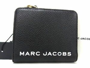 # новый товар # не использовался # MARC JACOBS Mark Jacobs The мяч do кожа двойной бумажник бумажник кошелек для мелочи .. inserting оттенок черного BF3631