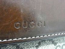 1円 GUCCI グッチ 410100 534563 GGキャンバス×レザー 二つ折り 長財布 ウォレット 札入れ 小銭入れ カード入れ ブラウン系 BE6949_画像5