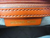 1円 ■新品同様■ MICHAEL KORS マイケルコース レザー 2WAY チェーン ハンドバッグ ショルダーバッグ 斜め掛け オレンジ系 AU0540_画像6