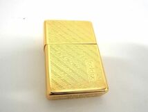 1円 ■稼働品■新品■未使用■ ZIPPO ジッポー SS クォーツ 置き時計 クロック ゴールド系 BG2463_画像3