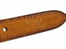 1円 HERMES エルメス ボックスカーフ ベルト レディース ネイビー系 BF3967_画像4