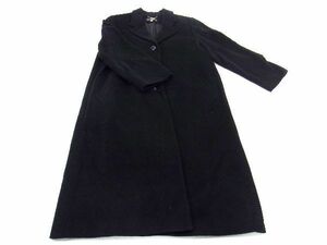 1円 ■美品■ BRUNO PIATTELI ブルーノピアッテリ カシミヤ100% ロングコート アウター 上着 洋服 レディース ブラック系 DA4977